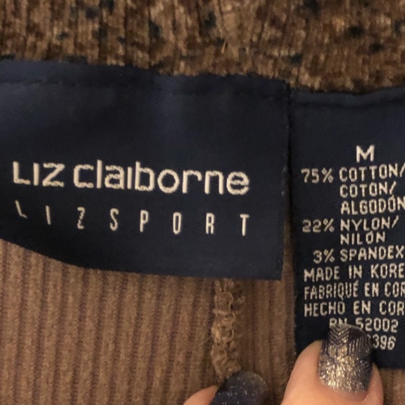 Liz Claiborne Brown Chenille Stretch Pants - Picture 3 of 4